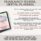 Pharmacy Student Digital Planner | DATED 2024-2025 Pharmacy School Academic Planner |  Tie Dye Cover