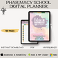 Pharmacy Student Digital Planner | DATED 2024-2025 Pharmacy School Academic Planner |  Tie Dye Cover