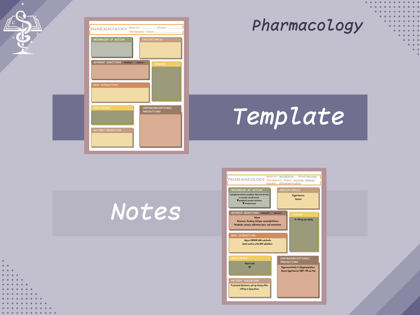 Indispensable Notes Template | Essentials | Pharmacy Study Guide | Digital Download