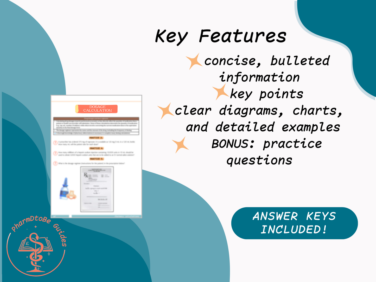 Pharmacy Calculations Study Guide | Comprehensive Cheat Sheets + Extensive Practice Problems