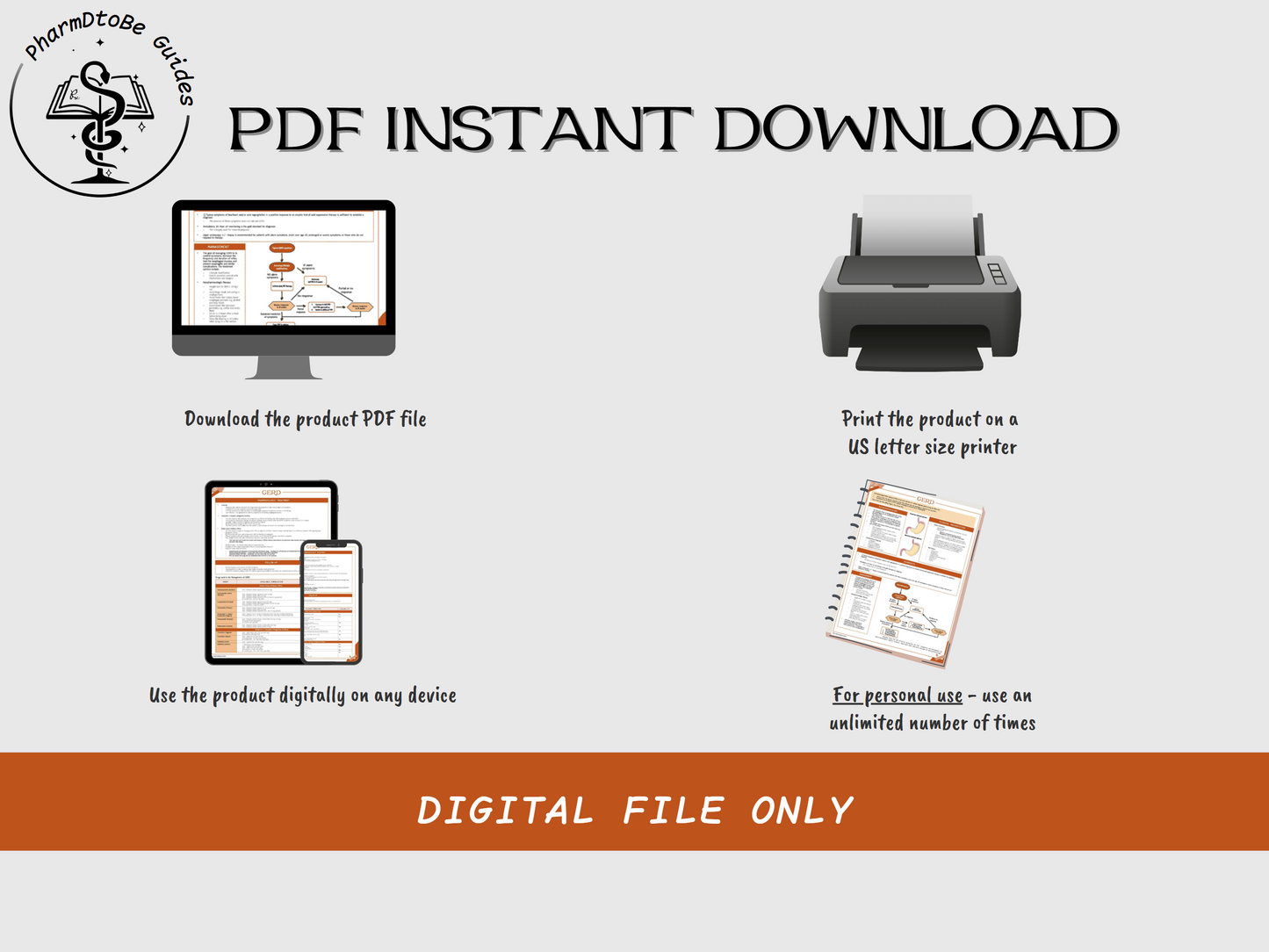 GERD Study Guide | Gastrointestinal | Pharmacy Study Guide | Digital Download