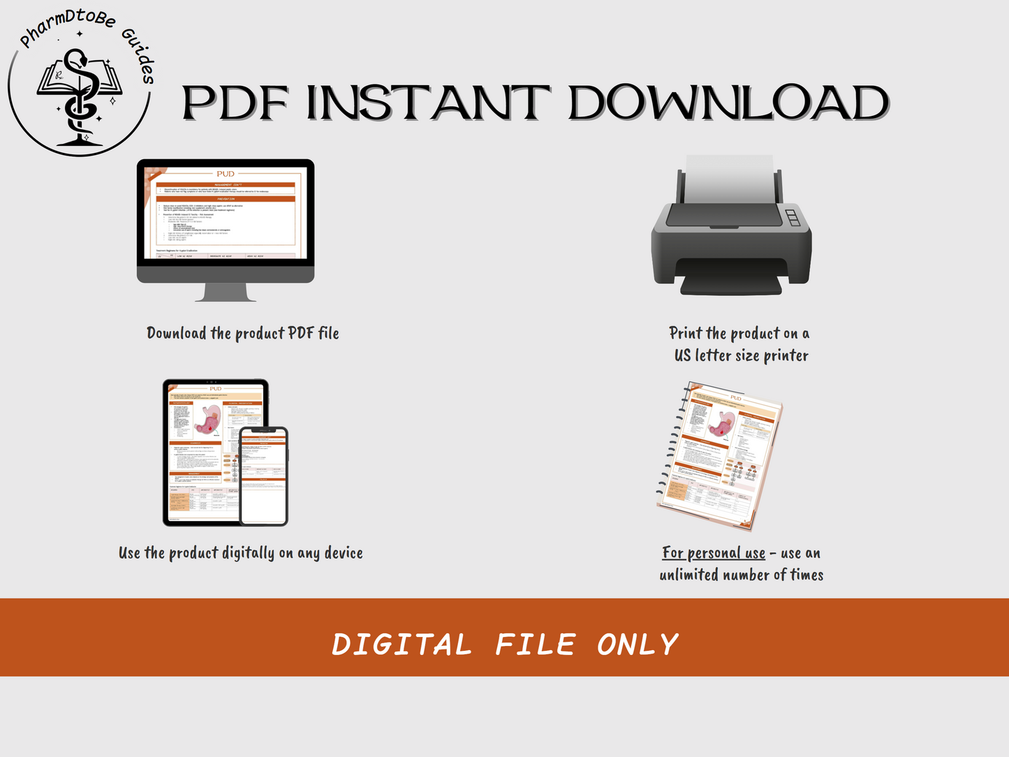 Peptic Ulcer Disease Study Guide | GI | Pharmacy Study Guide | Digital Download