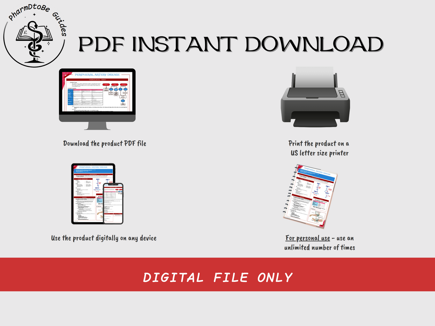 Peripheral Artery Disease Study Guide | Cardiology | Pharmacy Study Guide | Digital Download