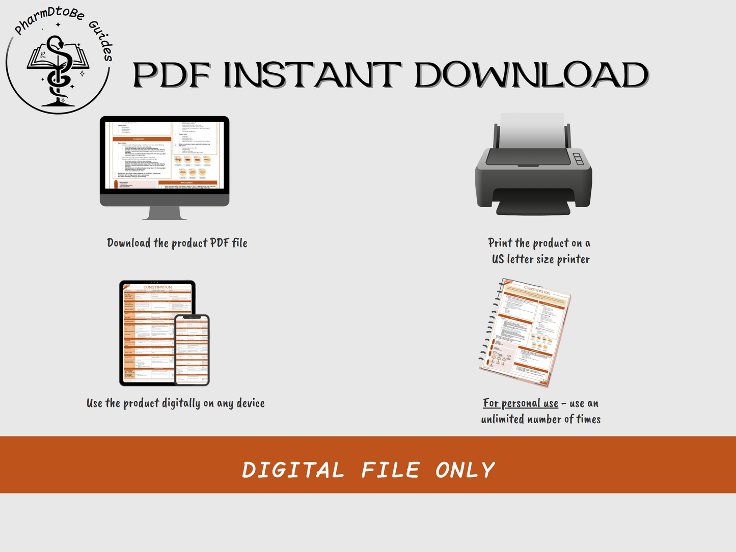 Constipation Study Guide | GI | Pharmacy Study Guide | Digital Download