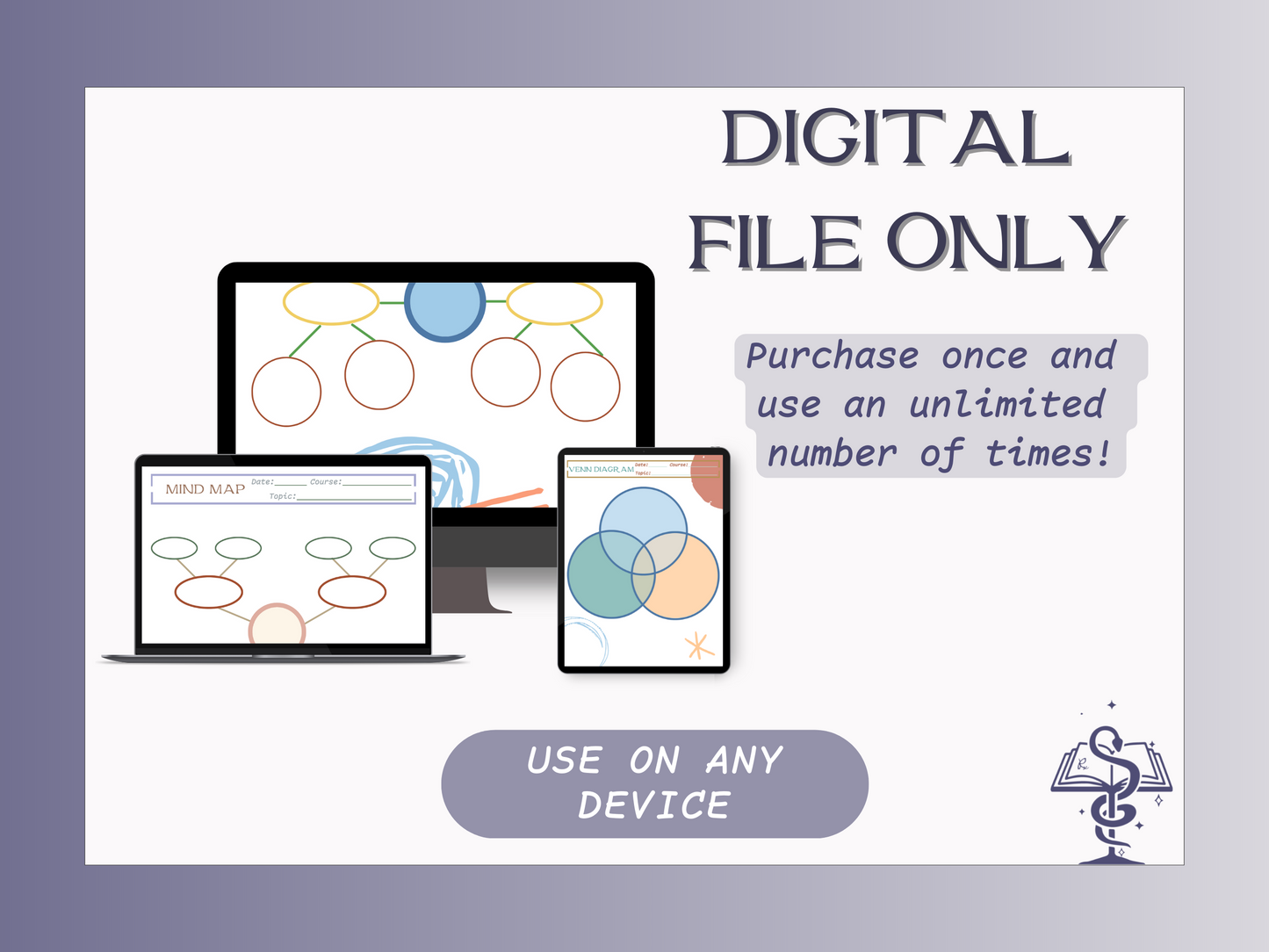 Concept Map | Mind Map | Notes Template | Pharmacy Study Guide | Digital Download