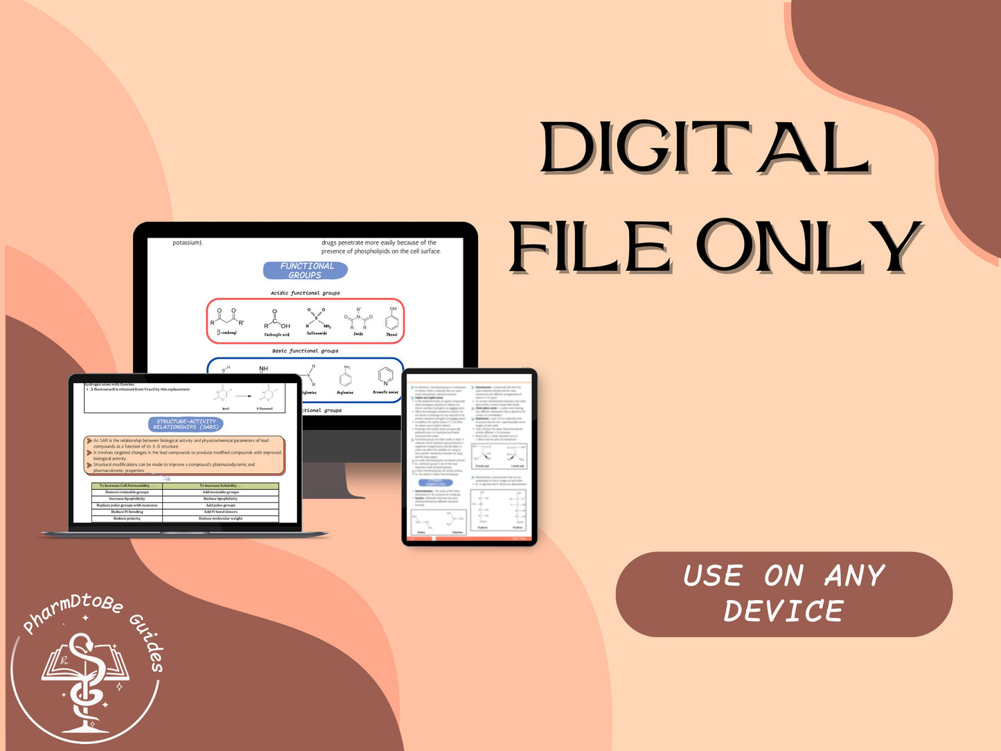 Medicinal Chemistry Study Guide | Pharmacy Study Guide | Digital Download