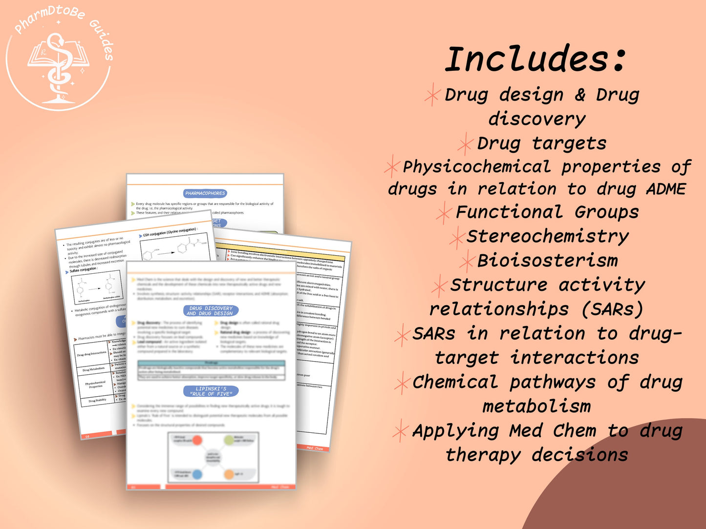 Medicinal Chemistry Study Guide | Pharmacy Study Guide | Digital Download