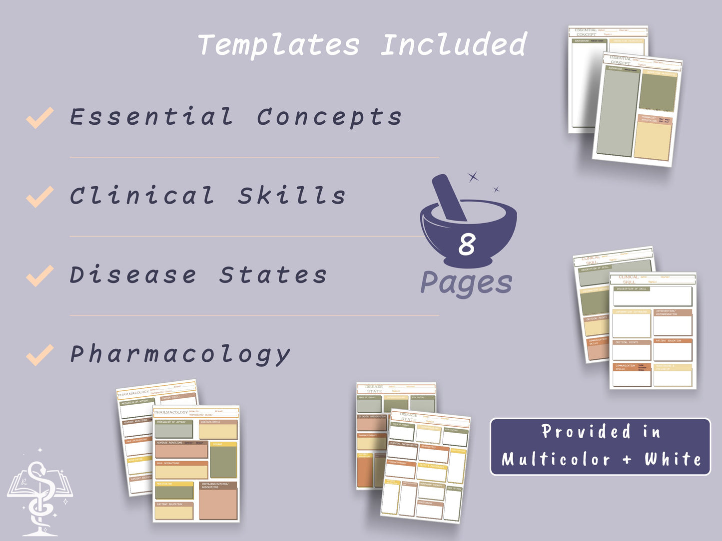 Indispensable Notes Template | Essentials | Pharmacy Study Guide | Digital Download