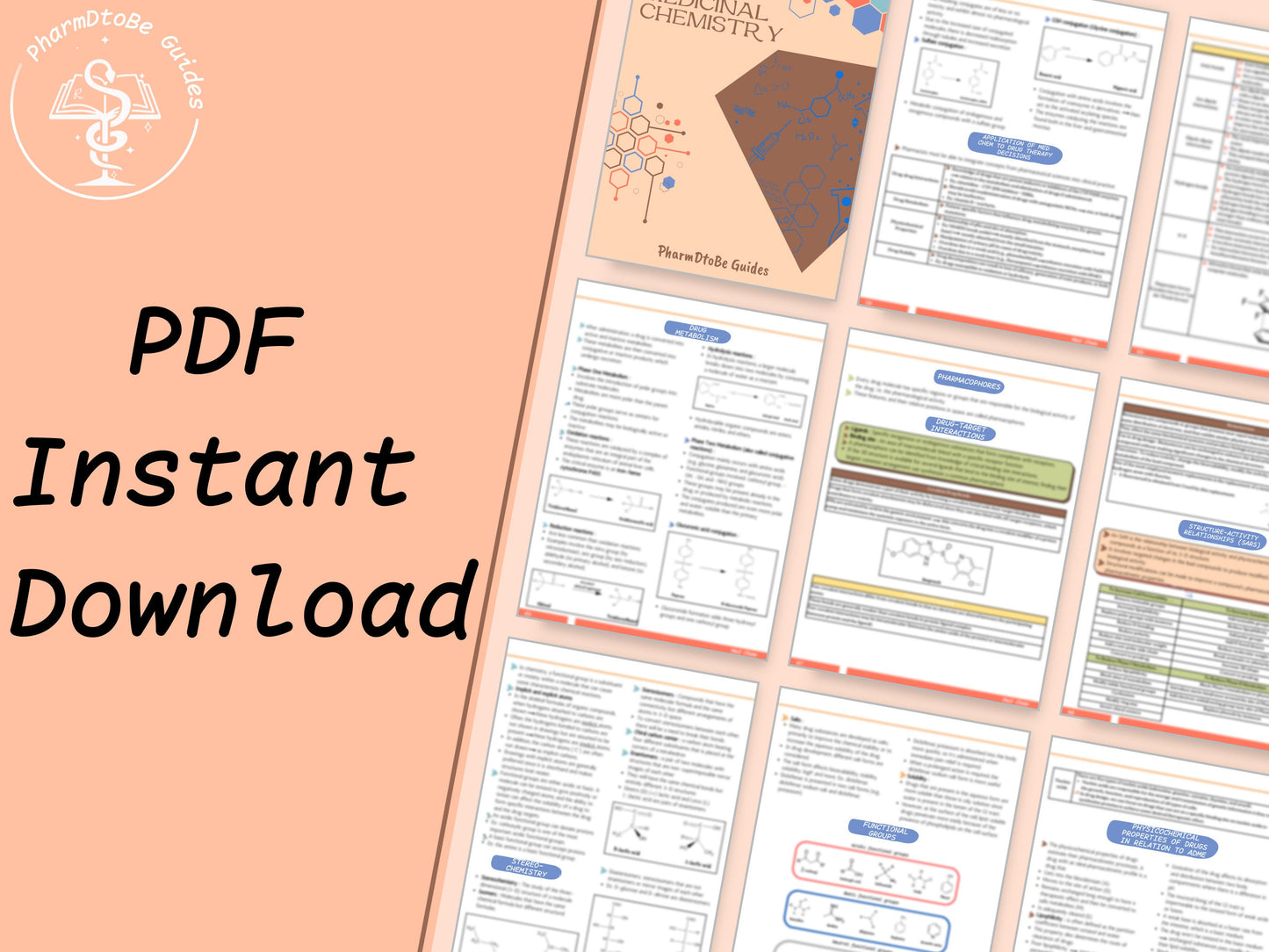 Medicinal Chemistry Study Guide | Pharmacy Study Guide | Digital Download