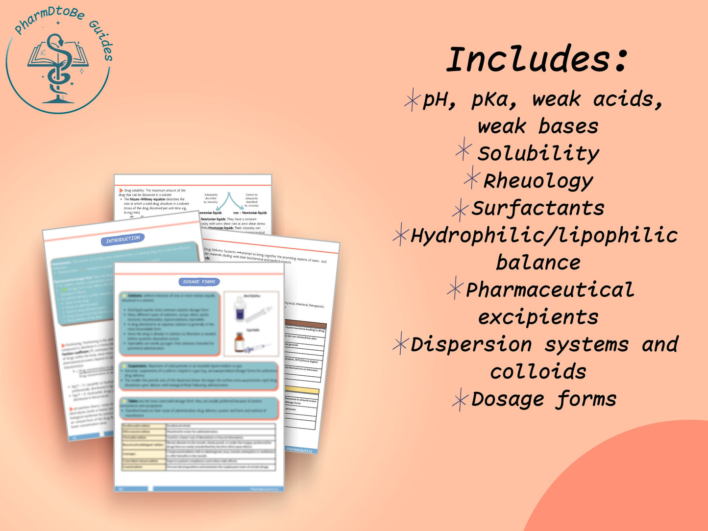 Pharmaceutics Made Easy | Pharmacy Student | Digital Download