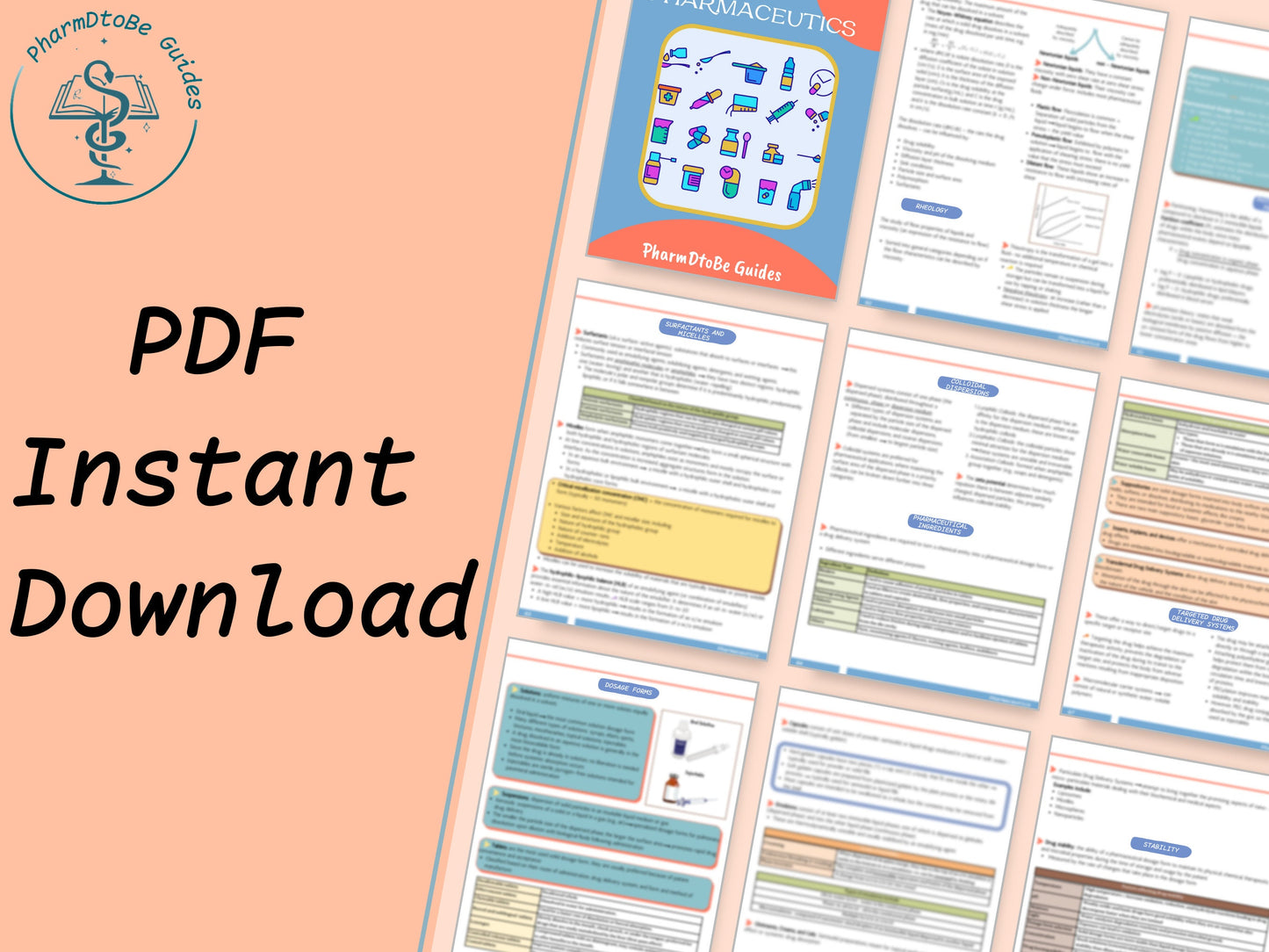 Pharmaceutics Made Easy | Pharmacy Student | Digital Download