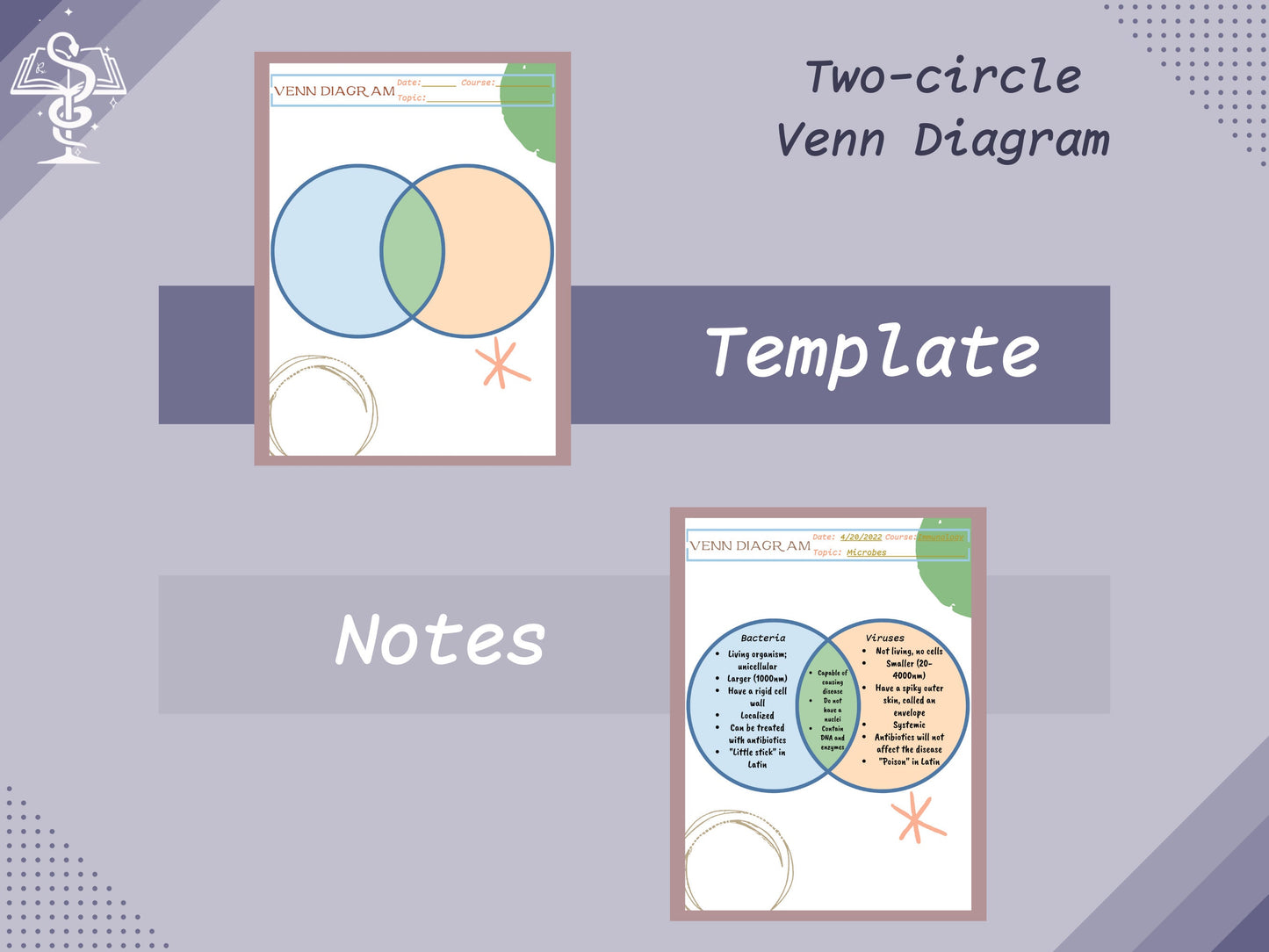 Concept Map | Mind Map | Notes Template | Pharmacy Study Guide | Digital Download