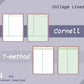 Digital Note Templates | Lined Sheets | Cornell Notes | T-method | Pharmacy Student