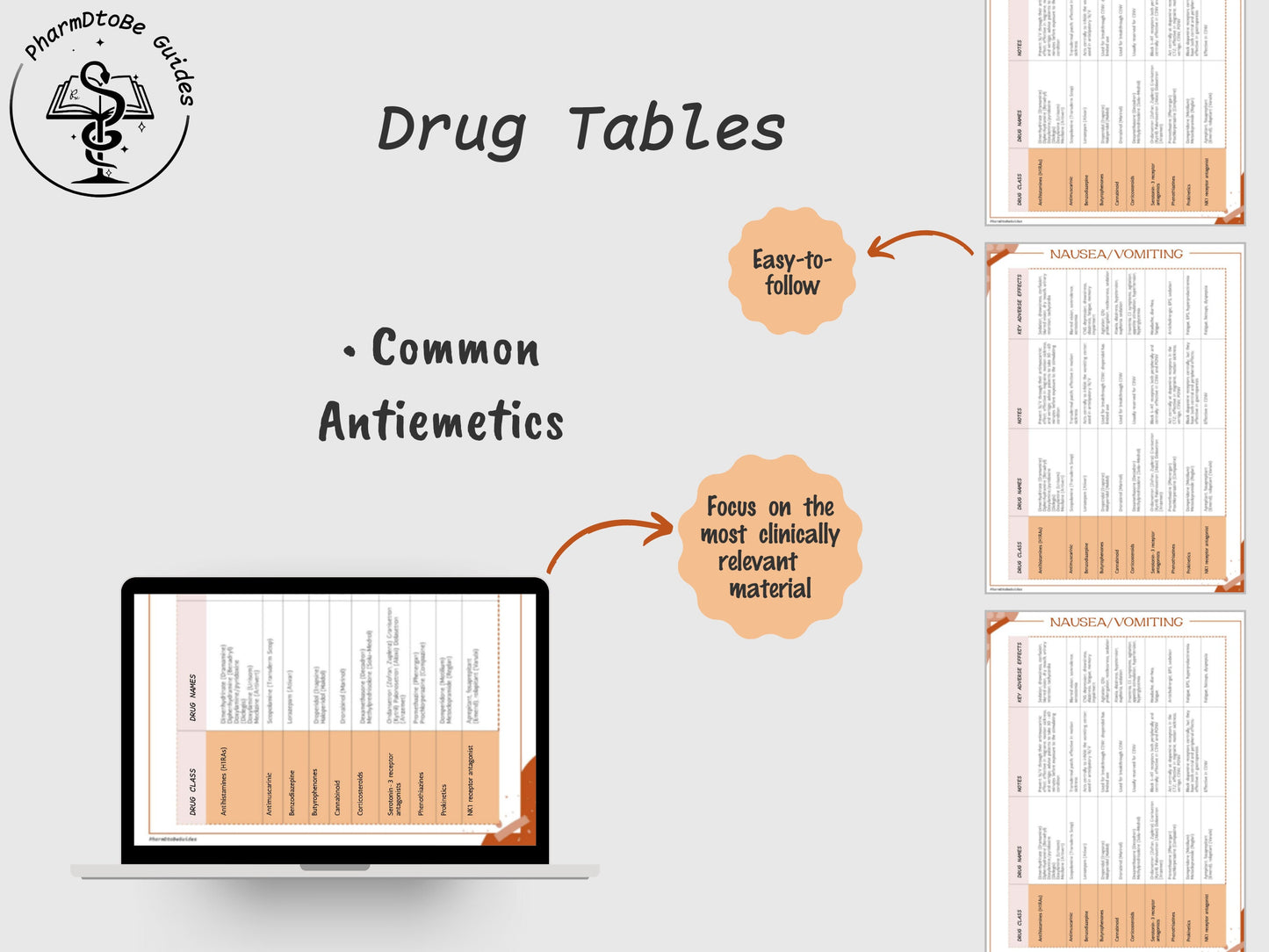 Nausea & Vomiting Study Guide | GI | Pharmacy Study Guide | Digital Download