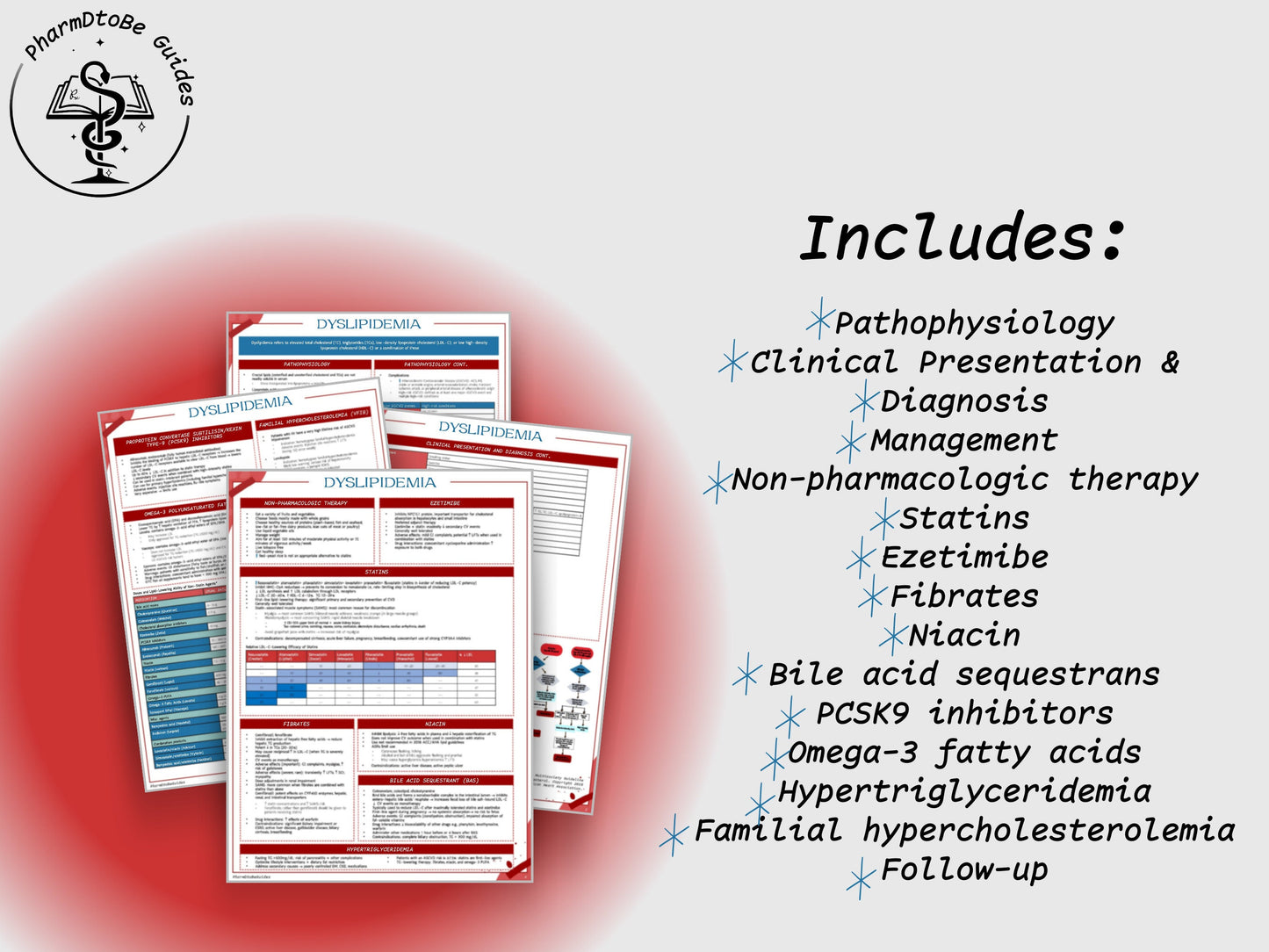 Lipid Study Guide | Cardiology | Pharmacy Study Guide | Digital Download