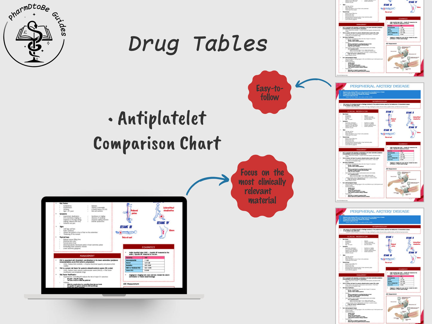 Peripheral Artery Disease Study Guide | Cardiology | Pharmacy Study Guide | Digital Download