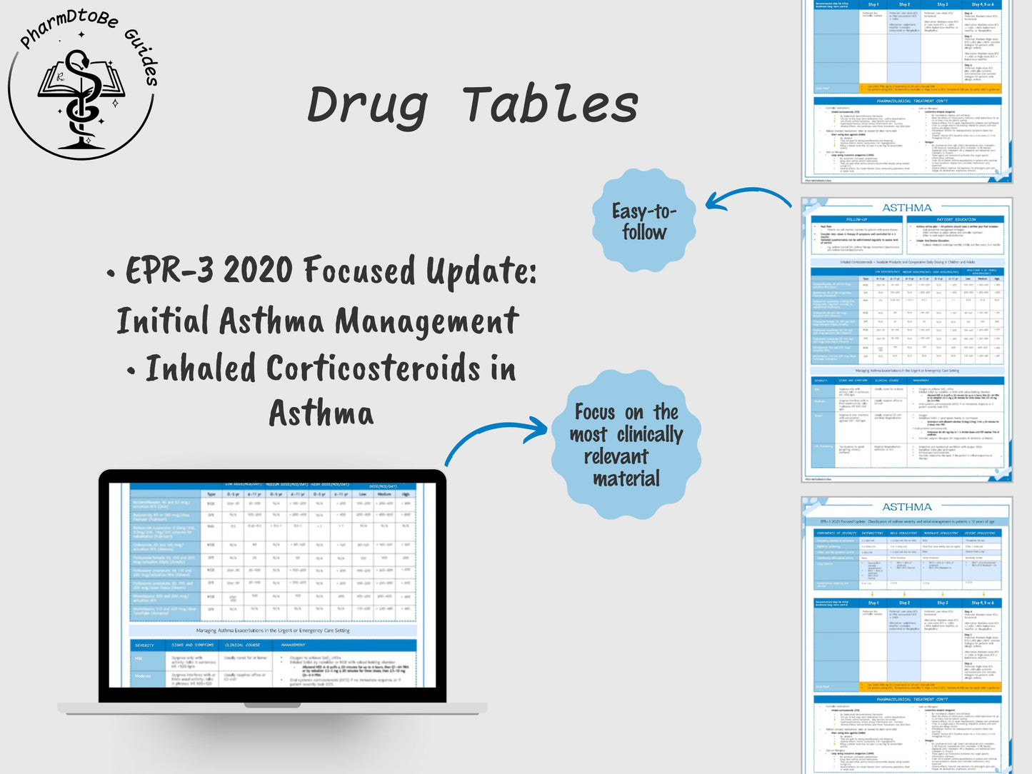 Asthma Study Guide | Respiratory | Pharmacy Study Guide | Digital Download