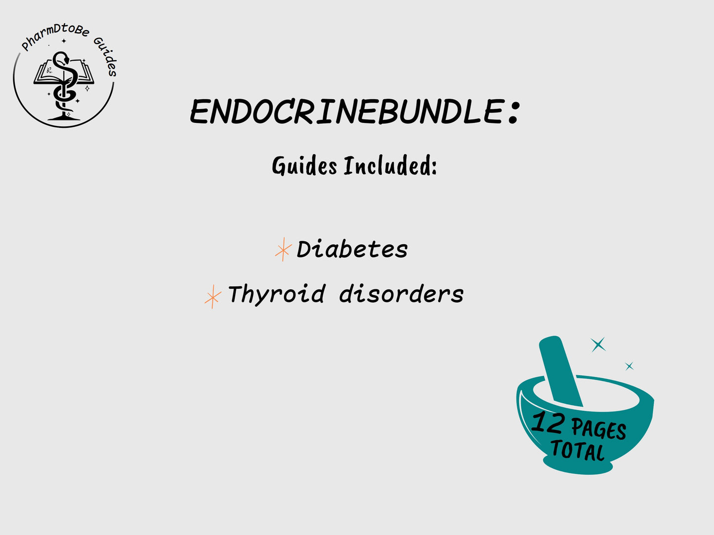 Endocrine Bundle | Endo |  Pharmacy Study Guide | Digital Download