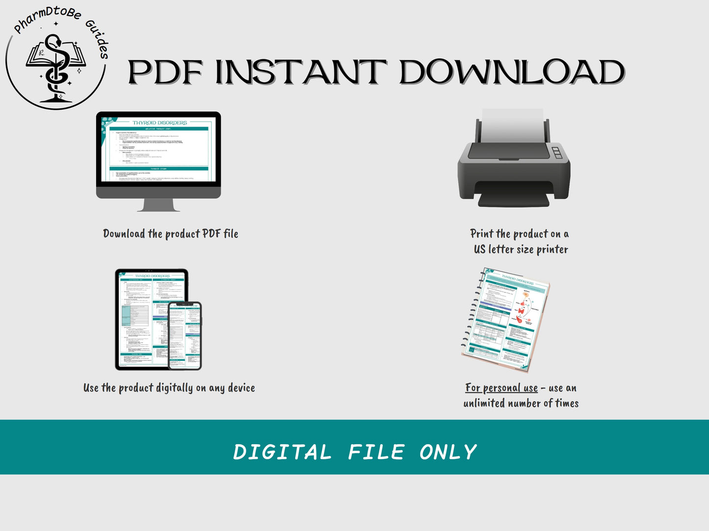 Endocrine Bundle | Endo |  Pharmacy Study Guide | Digital Download