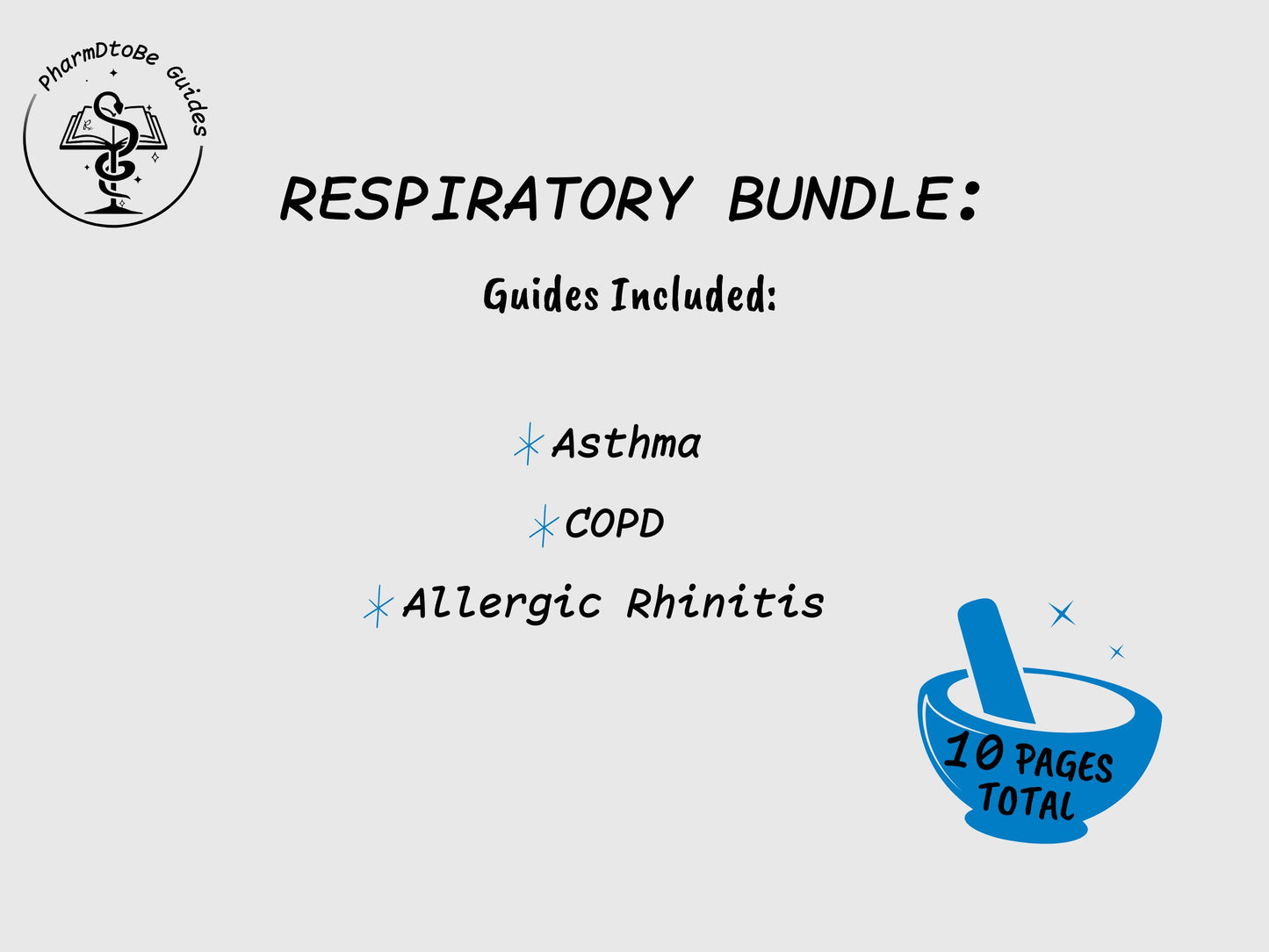 Respiratory Bundle | Pulmonology | Pharmacy Study Guide | Digital Download