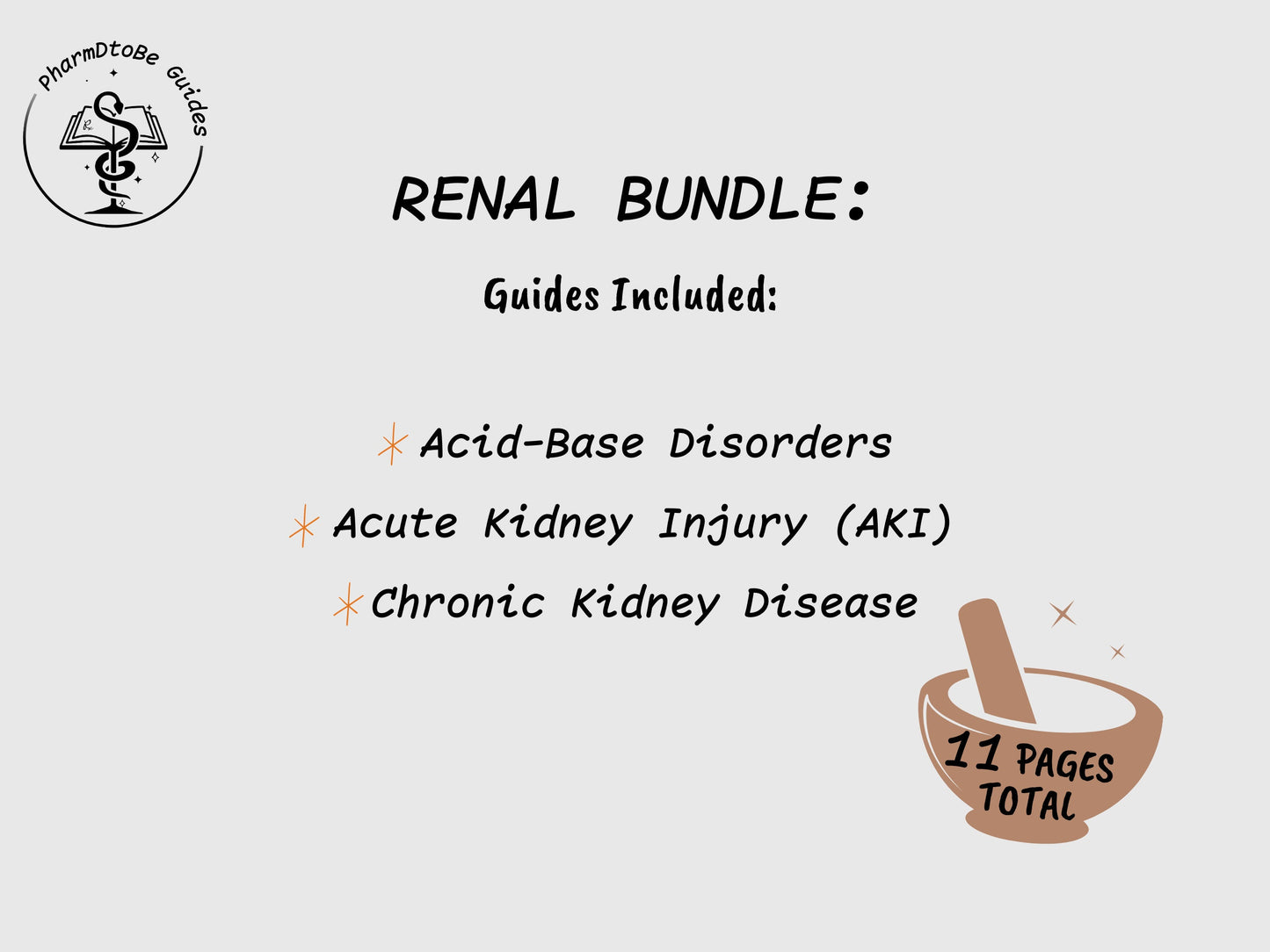 Renal Bundle | Nephrology | Pharmacy Study Guide | Digital Download