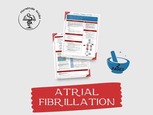 Atrial Fibrillation Study Guide | Cardiology | Pharmacy Study Guide | Digital Download