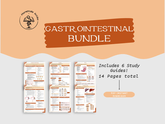 Gastrointestinal Bundle | GI | Pharmacy Study Guide | Digital Download