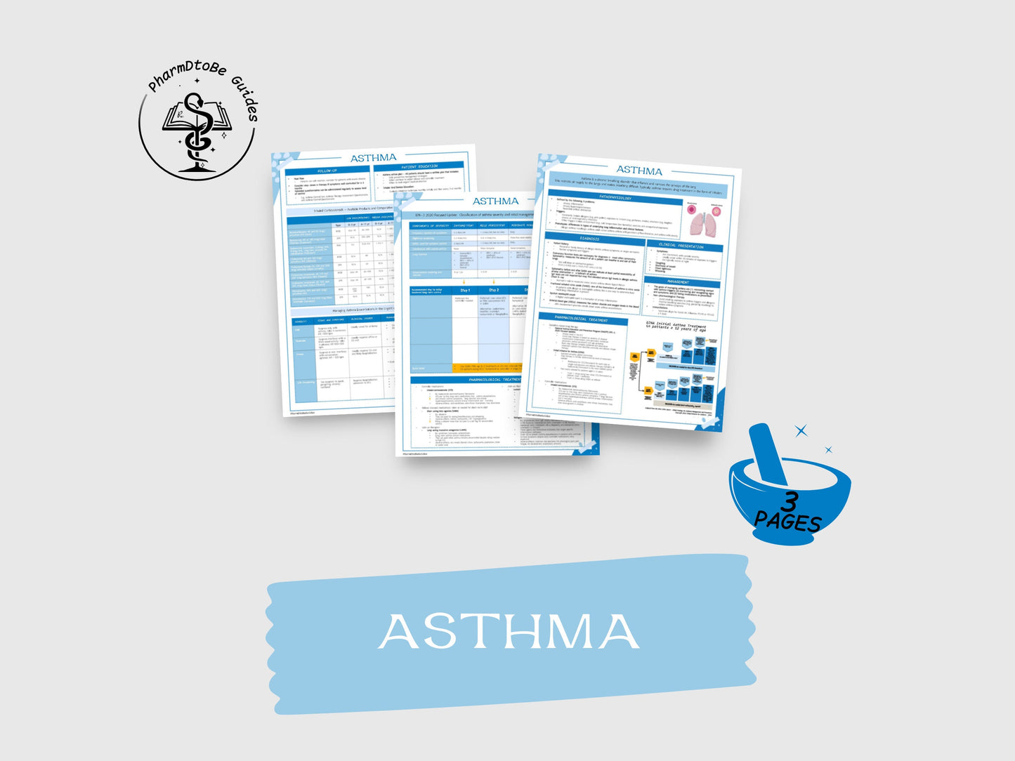 Asthma Study Guide | Respiratory | Pharmacy Study Guide | Digital Download