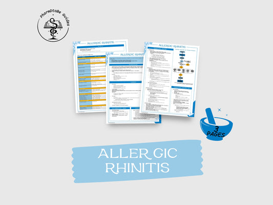 Allergic Rhinitis Study Guide | Respiratory | Pharmacy Study Guide | Digital Download