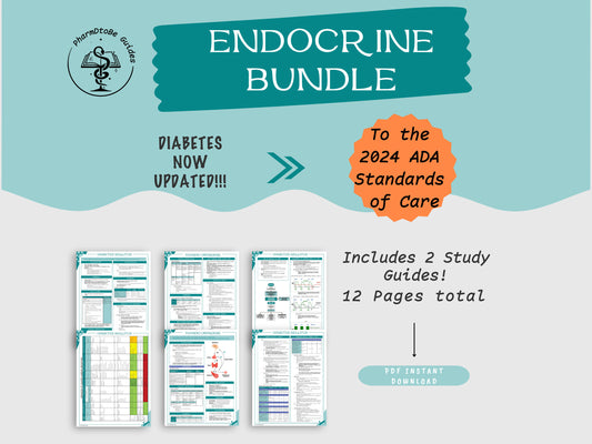 Endocrine Bundle | Endo |  Pharmacy Study Guide | Digital Download